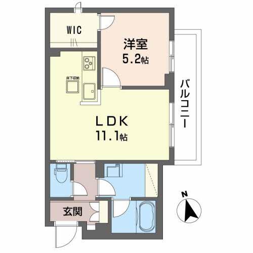 サングラリオ(1LDK/1階)の間取り写真