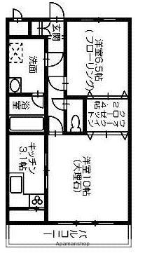 エスペランサーⅠ(1LDK/3階)の間取り写真