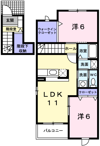 サンシャイン21(2LDK/2階)の間取り写真