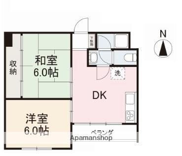三和マンション(2DK/3階)の間取り写真