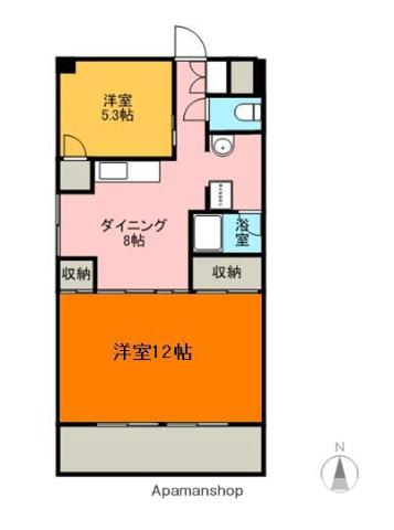 広瀬ロイヤルハイツ(2DK/3階)の間取り写真