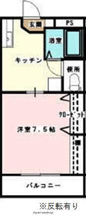 ニューエスト石丸Ⅱ(1K/1階)の間取り写真
