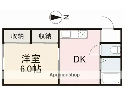 シャンボール太田(1K/4階)の間取り写真