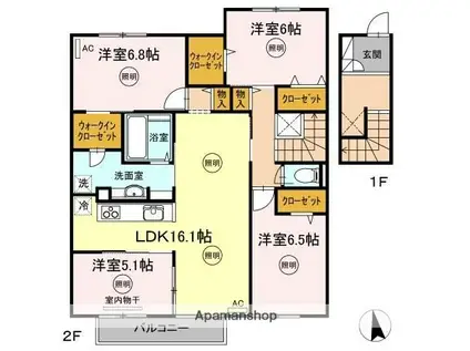 ポルト太田(4LDK/2階)の間取り写真