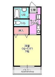 ジャストモアナ(1K/3階)の間取り写真