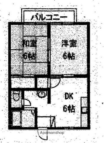 パナハイツ矢野(2DK/2階)の間取り写真