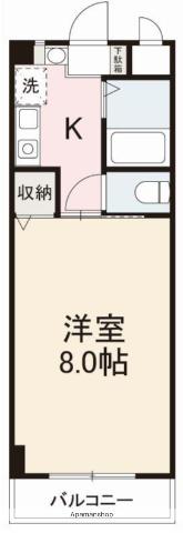 泉川マンション(1K/4階)の間取り写真
