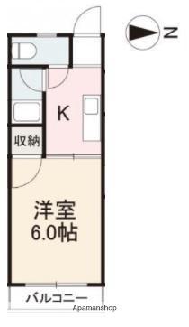 加藤マンション(1K/4階)の間取り写真