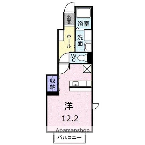 メゾン・ルポⅡ(ワンルーム/1階)の間取り写真