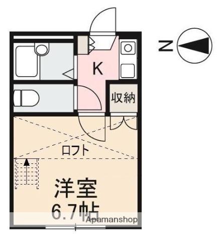 フレシール東山崎(1K/1階)の間取り写真
