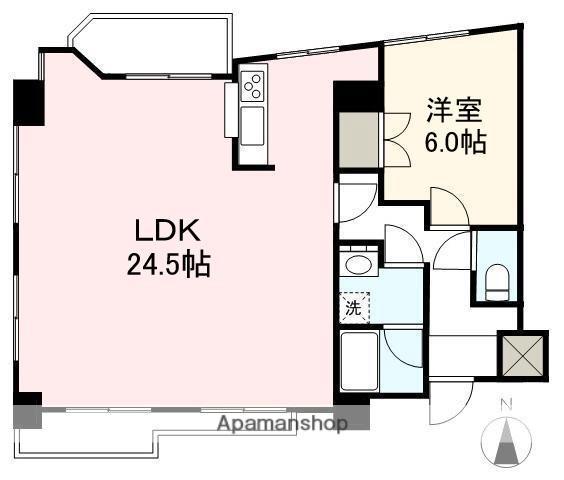 ベルエミナンス桜町マンション(1LDK/2階)の間取り写真