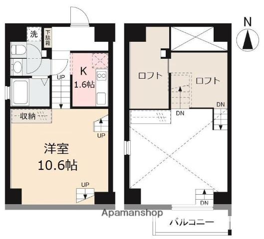 SPAZIO NISHIKIMACHI(1K/1階)の間取り写真