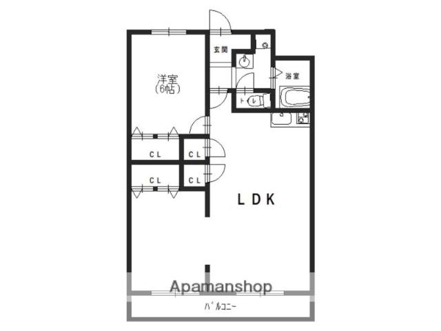 ドミールサニー長尾(2LDK/2階)の間取り写真