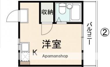 コート松福Ⅱ(1K/1階)の間取り写真