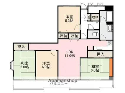 CRESTCOURTK2(4LDK/4階)の間取り写真