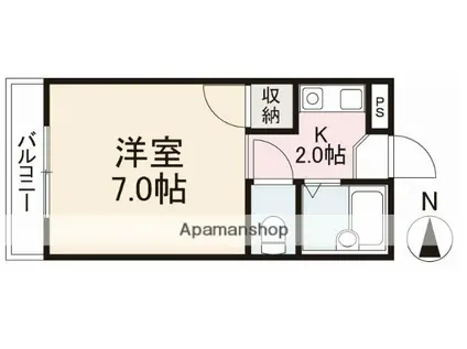 コーポ太田(1K/3階)の間取り写真