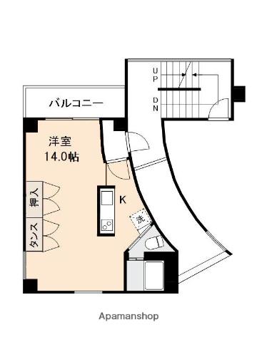 TWINS(ワンルーム/3階)の間取り写真