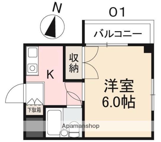 ハイツアニマート(1K/2階)の間取り写真