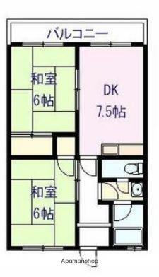 矢野マンション(2DK/2階)の間取り写真