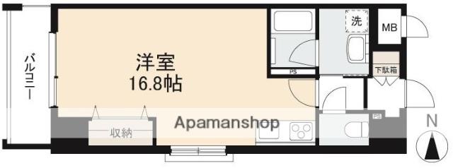 PASAR古新町(ワンルーム/10階)の間取り写真