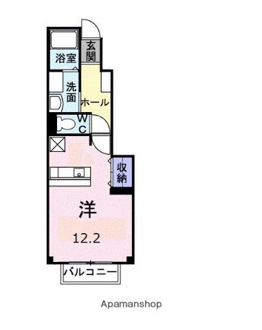 サニ-サイドハウス森A(ワンルーム/1階)の間取り写真