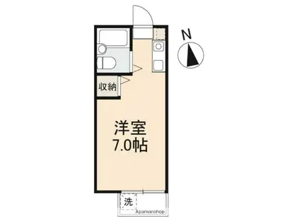 昭和コーポ(ワンルーム/1階)の間取り写真