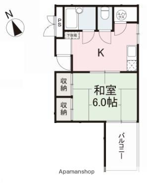 稲井ビル(1K/3階)の間取り写真