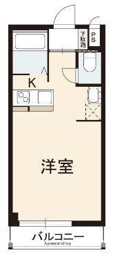 富士エクシブ(ワンルーム/4階)の間取り写真