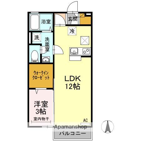 フルジェンテ太田Ⅱ(1LDK/1階)の間取り写真