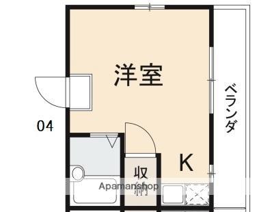 コート紙町Ⅲ(ワンルーム/3階)の間取り写真