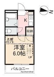 福岡レジデンスB(1K/2階)の間取り写真
