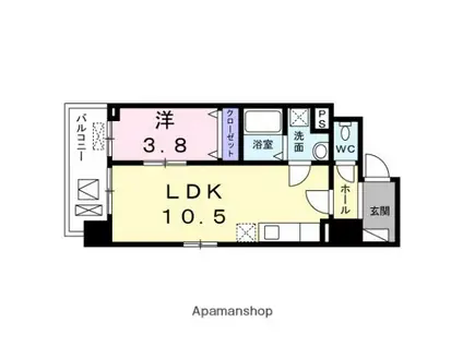 アルテミスコート(1LDK/5階)の間取り写真