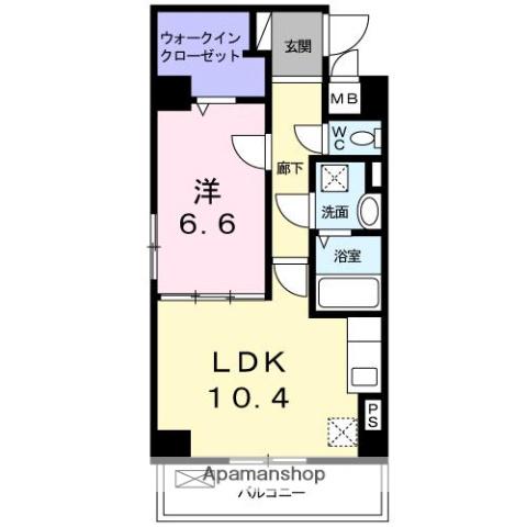 エトワールⅢ(1LDK/3階)の間取り写真