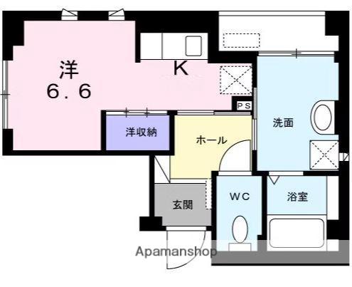 KOTI 壱番館(ワンルーム/3階)の間取り写真