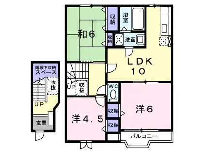 アンソレイエ(3LDK/2階)の間取り写真