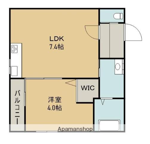 京極通マンション(1LDK/1階)の間取り写真