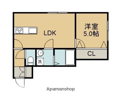 アルコリス(1LDK/2階)の間取り写真