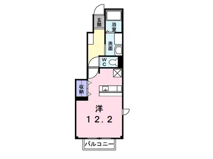アム-ル・GAKU B(ワンルーム/1階)の間取り写真