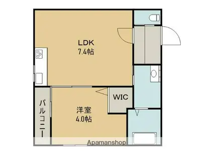 京極通マンション(1LDK/1階)の間取り写真