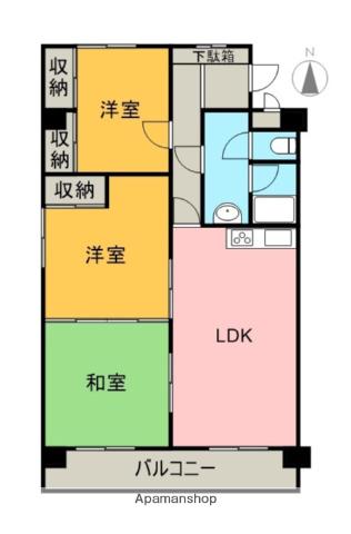 第5水野マンション(3LDK/6階)の間取り写真