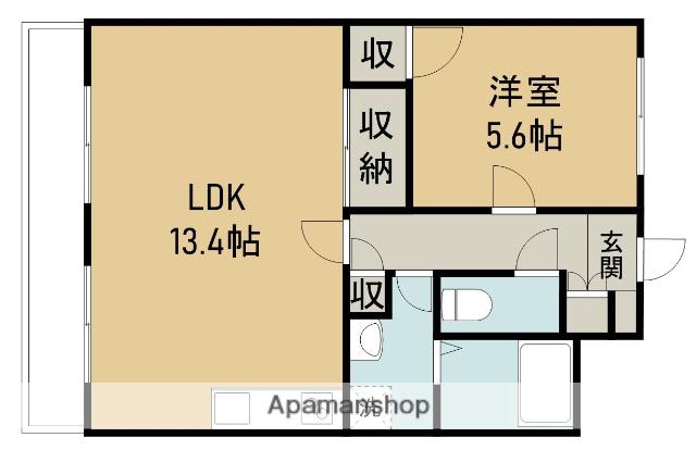 CELESTIAL NIIHAMA(1LDK/4階)の間取り写真