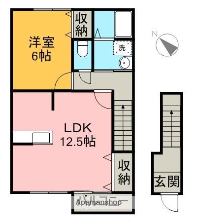 VILLA・ARCADIA(1LDK/2階)の間取り写真