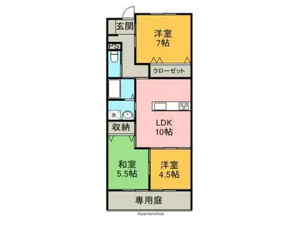 松坂マンション(3LDK/2階)の間取り写真