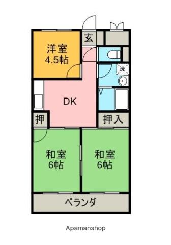 コーワコーポ(3DK/5階)の間取り写真