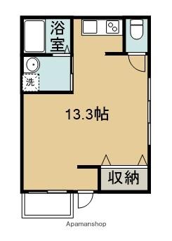 ユースハイツ(ワンルーム/1階)の間取り写真