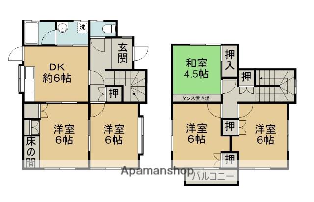 予讃線 多喜浜駅 徒歩51分 2階建 築47年(5DK)の間取り写真