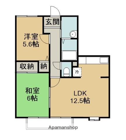 ロイヤルハウス西泉壱番館(2LDK/1階)の間取り写真