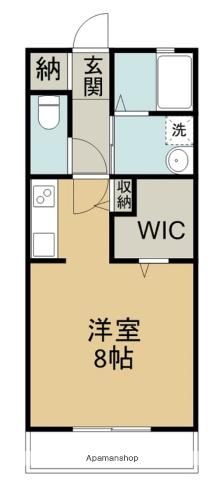 セレマメゾンⅡ(1K/1階)の間取り写真