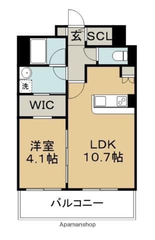 プログレス久保田(1LDK/1階)の間取り写真