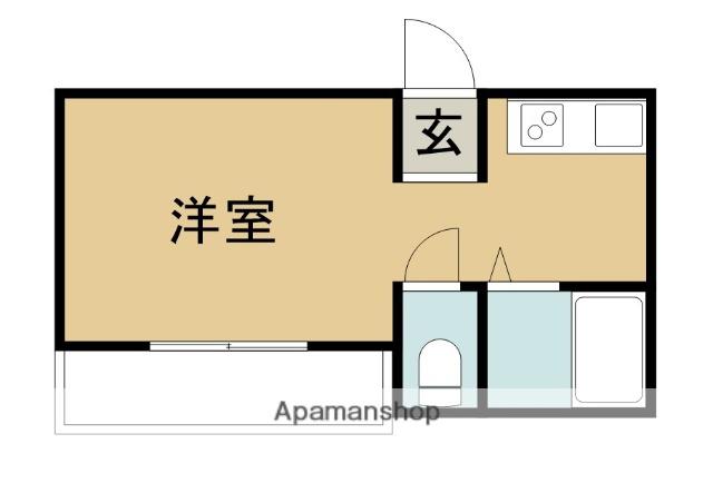 平形神野アパート(ワンルーム/1階)の間取り写真